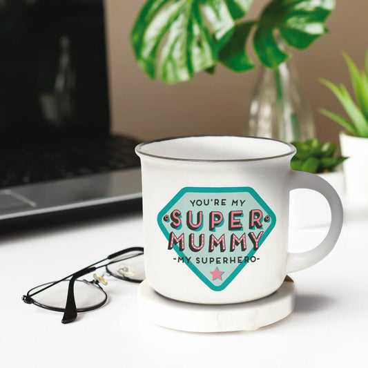 Legami Cup-Puccino Mug Super Mummy, Kaffeetasse, Tasse, Becher, New Bone China, 350 ml, CUP0035