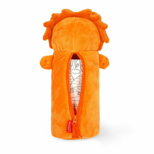 Legami Super Soft Plush Pencil Case Lion, flauschiges Federmäppchen, Mäppchen, Löwe, PPC0006