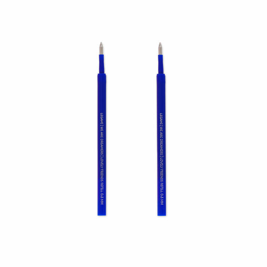 Legami Gel Pen Lovely Friends Refills Blue, 2er Set, Ersatzmine für Gelstift, Nachfüllmine, Blau, REFCPP0002
