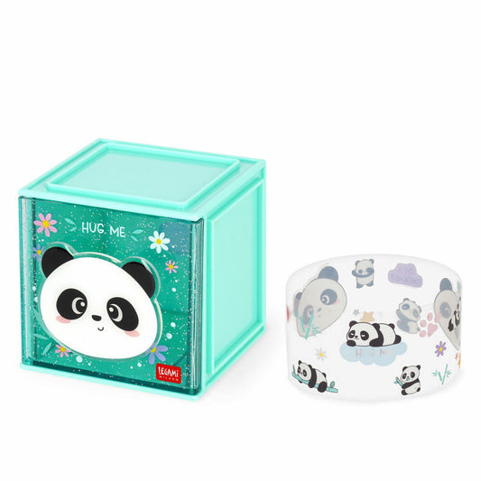 Legami Stackable Desk Storage Box Cutie Cube Panda, Schreibtisch-Organizer, Aufbewahrung, SBX0002