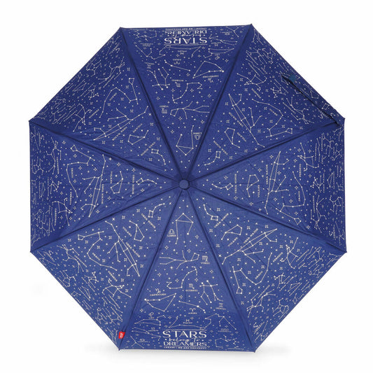Legami Folding Umbrella - Stars - Manual, Regenschirm, Taschenschirm, Schirm, UMB0005