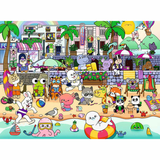 Ravensburger Spaß an der Strandpromenade, Puzzle, Kinderpuzzle, Kinder, 150 Teile XXL, 12001704