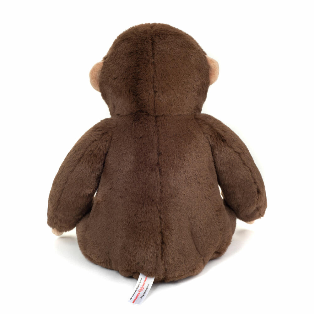 Teddy Hermann Monkey sitting, cuddly toy, stuffed toy, plush toy, exotic wild animal, brown, 35 cm, 929499