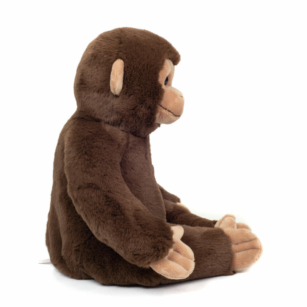Teddy Hermann Monkey sitting, cuddly toy, stuffed toy, plush toy, exotic wild animal, brown, 35 cm, 929499