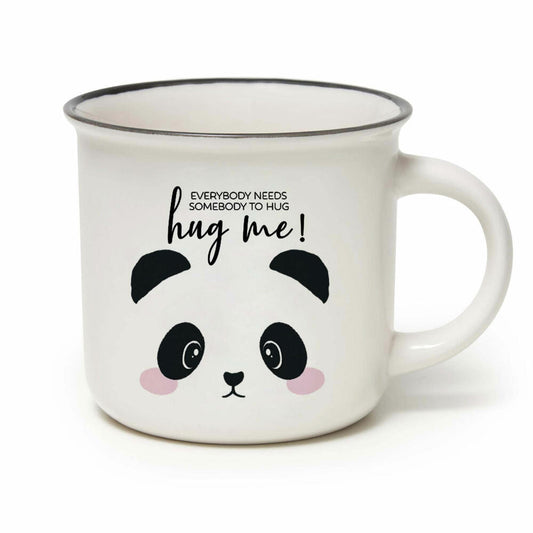 Legami Cup-Puccino Mug Panda Hug Me, Kaffeetasse, Tasse, Becher, New Bone China, 350 ml, CUP0013