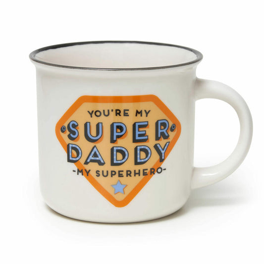 Legami Cup-Puccino Mug Super Daddy, Kaffeetasse, Tasse, Becher, New Bone China, 350 ml, CUP0036
