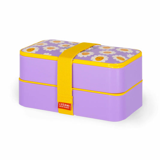 Legami Lunch Box Daisy, mit herausnehmbarem Behälter, Brotdose, Frühstücksdose, 1.2 L, LBD0003
