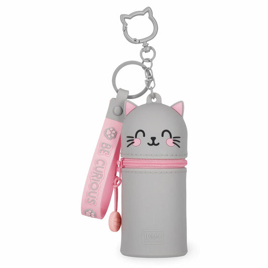 Legami Mini Kawaii Coin Purse With Key Ring Kitty, Schlüsselanhänger, Münztasche, MKAW0004