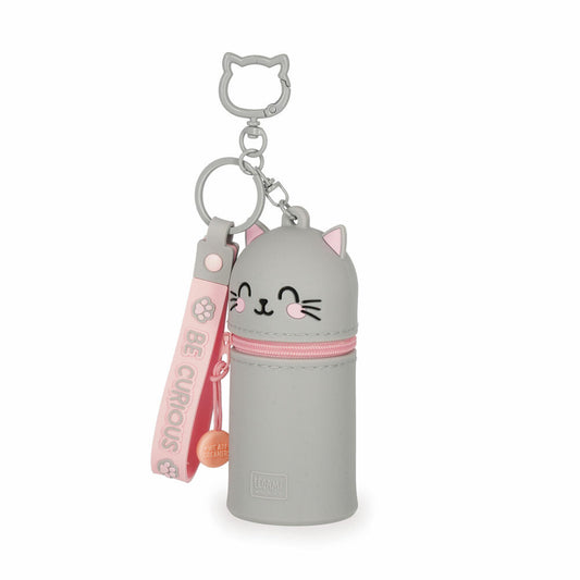 Legami Mini Kawaii Coin Purse With Key Ring Kitty, Schlüsselanhänger, Münztasche, MKAW0004