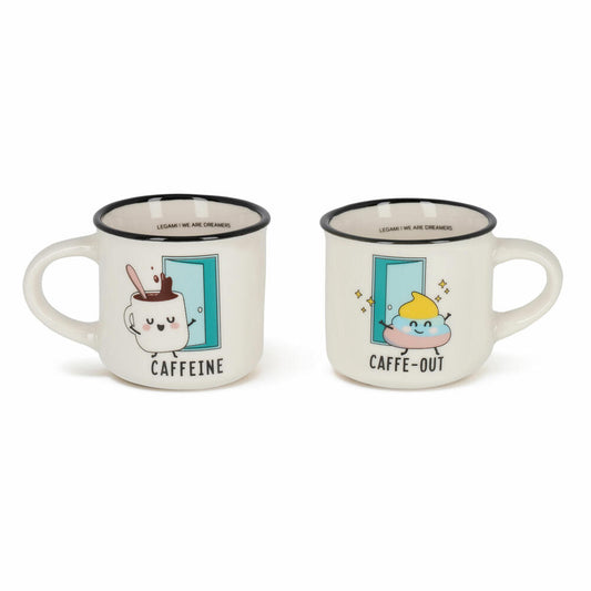 Legami Espresso For Two 2 Coffee Mugs Poo, 2-tlg., Espressotasse, Tasse, 50 ml, MM0019