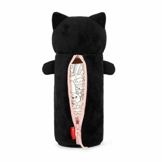 Legami Super Soft Plush Pencil Case Kitty, flauschiges Federmäppchen, Mäppchen, Katze, PPC0005