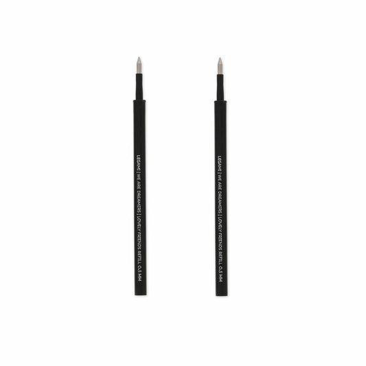Legami Gel Pen Lovely Friends Refills Black, 2er Set, Ersatzmine für Gelstift, Nachfüllmine, Schwarz, REFCPP0001