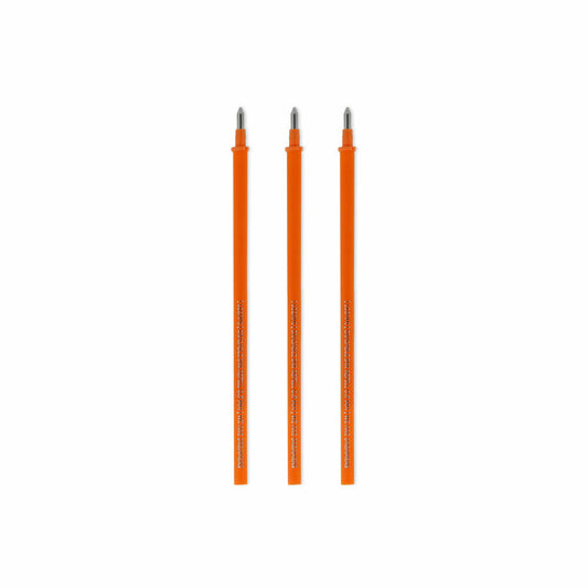 Legami Erasable Pen Refills Orange, 3er Set, Ersatzmine für Gelstift, Nachfüllmine, REFEP0011