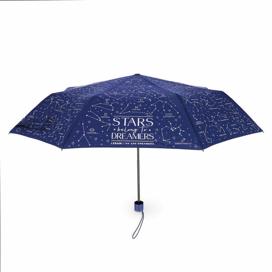 Legami Folding Umbrella - Stars - Manual, Regenschirm, Taschenschirm, Schirm, UMB0005