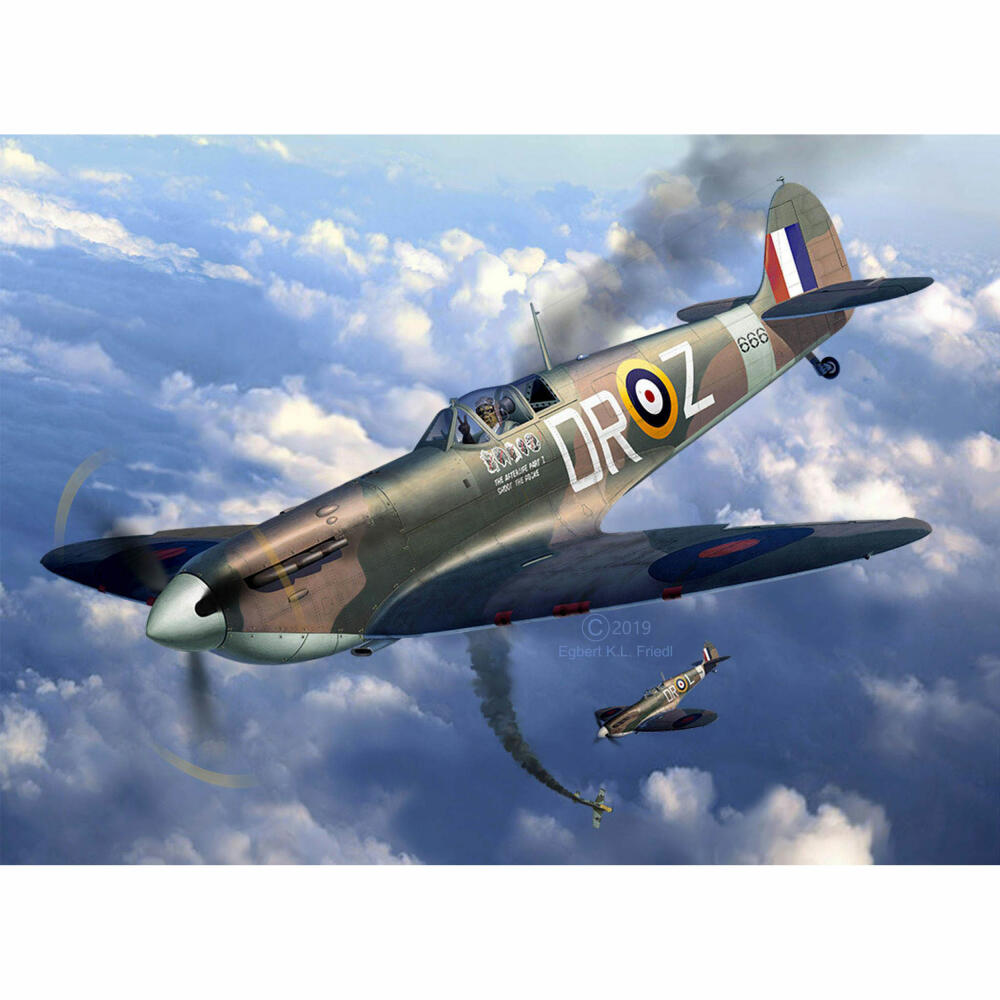 Revell model kit gift set Spitfire Mk.II Aces High Iron Maiden, aircraft, model kit, 134 parts, from 12 years, 05688