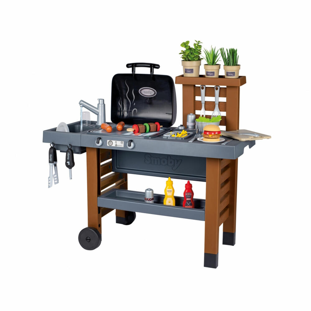 Smoby Outdoor Garden Kitchen, Play Kitchen, Garden Kitchen, Grill, Toys, Children, 7600312004