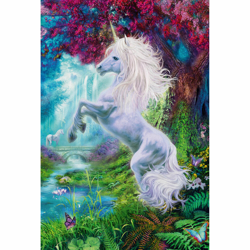 Schmidt Spiele Children's Puzzle Unicorn in the Enchanted Garden, Standard, Children's Puzzle, 60 Pieces, From 5 Years, 56310