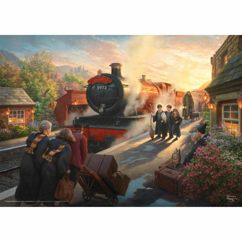 Schmidt Spiele Puzzle Harry Potter Hogwarts Express, Adult Puzzle, Thomas Kinkade, 1000 Pieces, 58428