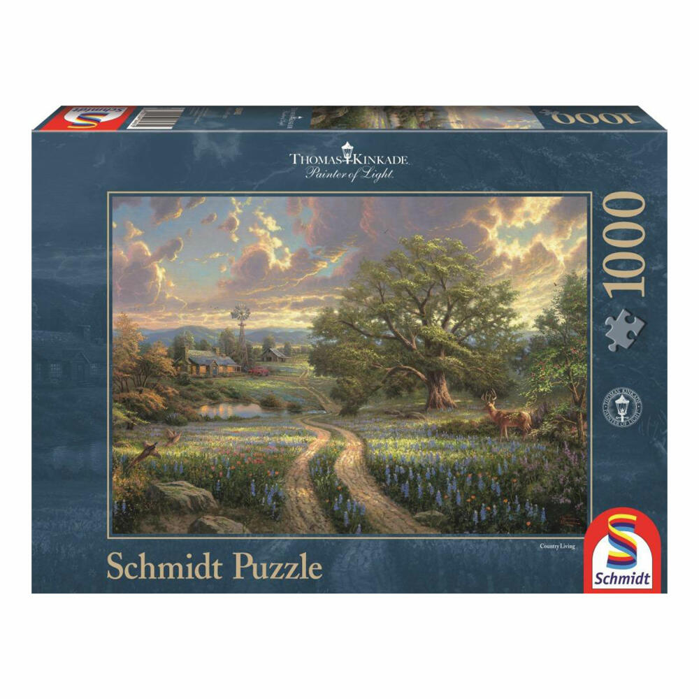 Schmidt Spiele Country Living, Puzzle, Adult Puzzle, Thomas Kinkade, 1000 pieces, 58461