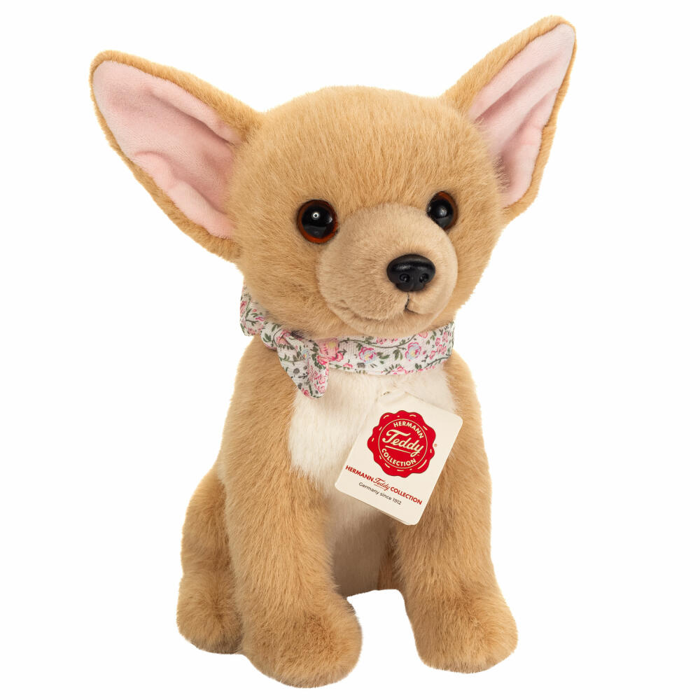 Teddy Hermann Chihuahua sitzend, Kuscheltier, Stofftier, Plüschtier, 25 cm, 919001