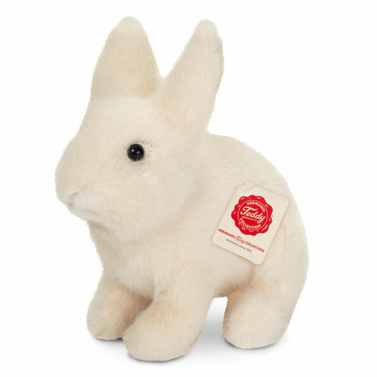 Teddy Hermann Hase sitzend, Kuscheltier, Stofftier, Plüschtier, Creme, 20 cm, 937388