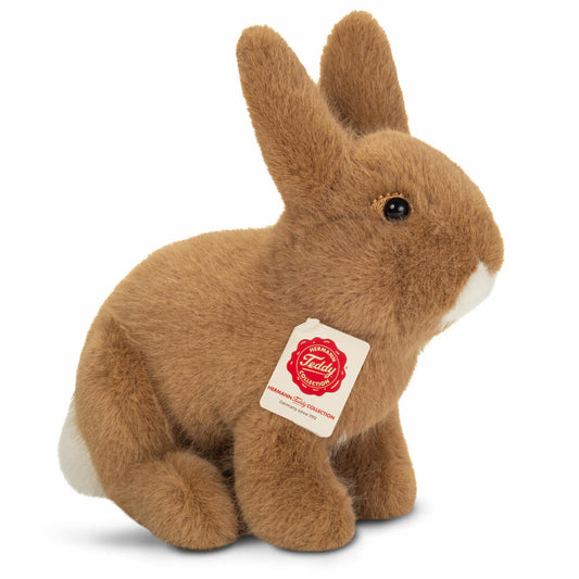 Teddy Hermann Hase sitzend, Kuscheltier, Stofftier, Plüschtier, Braun, 20 cm, 937395