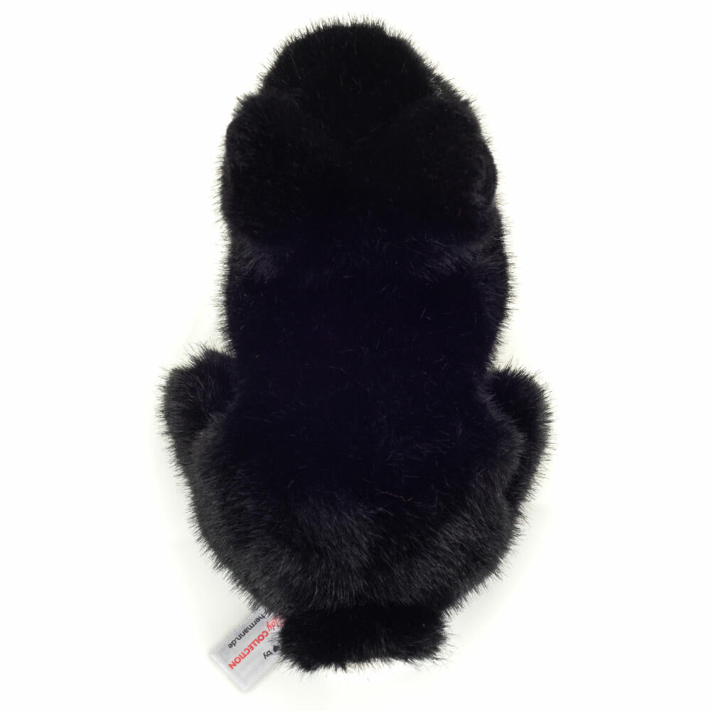 Teddy Hermann Hase sitzend, Kuscheltier, Stofftier, Plüschtier, Schwarz, 17 cm, 937401