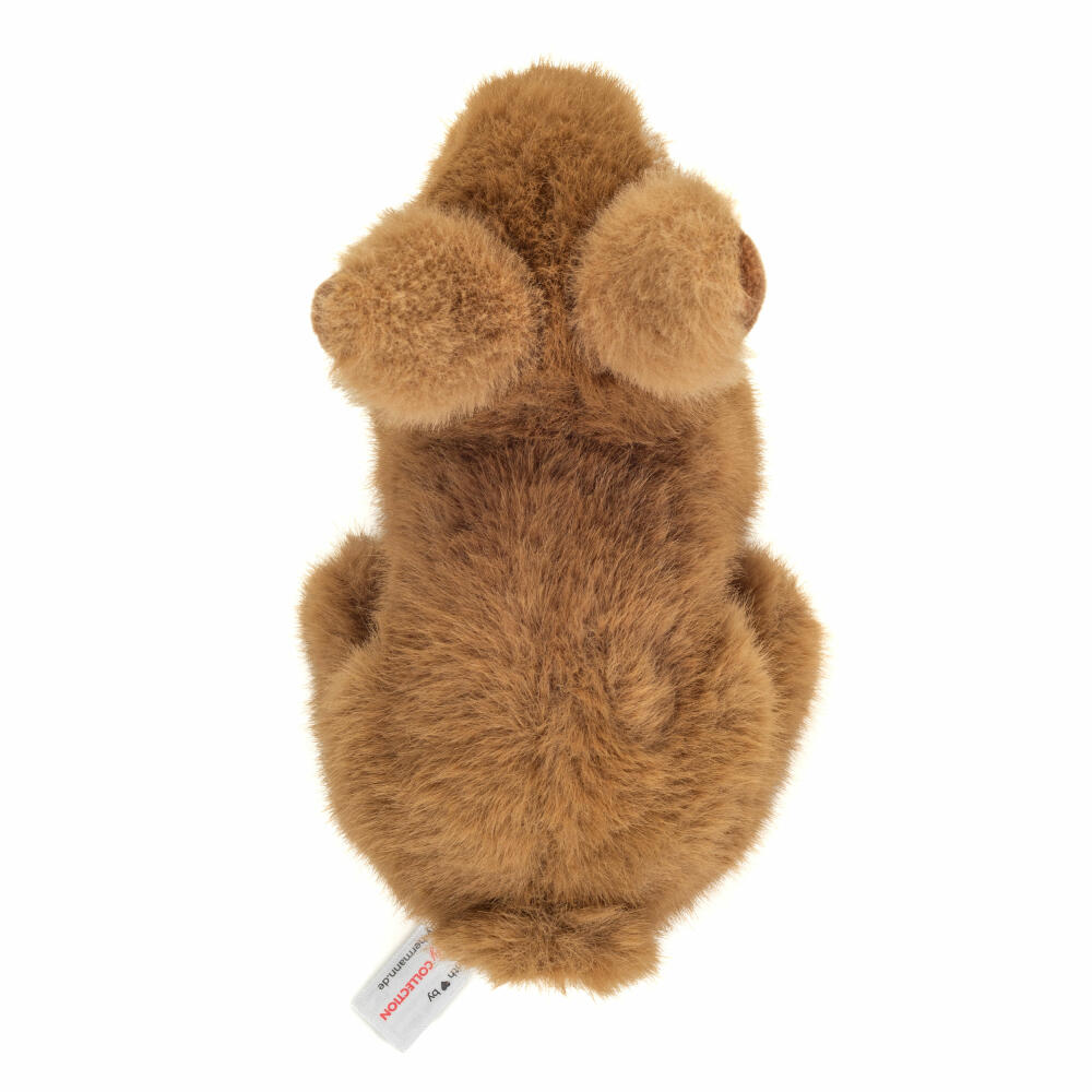 Teddy Hermann Hase sitzend, Kuscheltier, Stofftier, Plüschtier, Braun, 17 cm, 937418