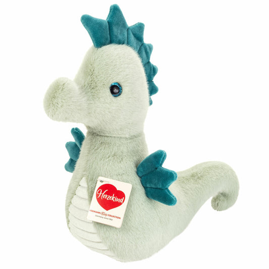 Teddy Hermann Herzekind Seepferdchen Melba, Kuscheltier, Stofftier, Plüschtier, Salbeigrün, 23 cm, 939894