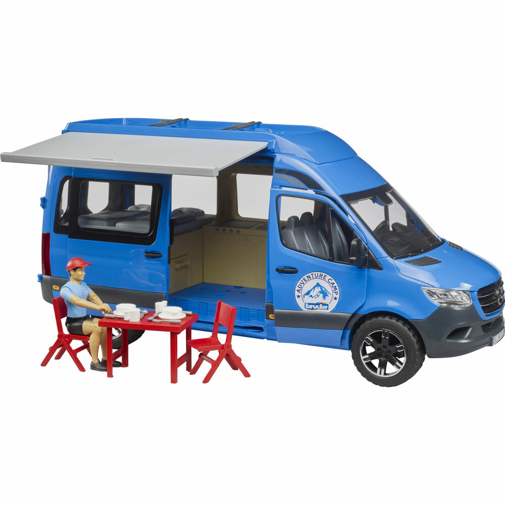 Bruder MB Sprinter Camper mit Fahrer und Zubeh., 2684