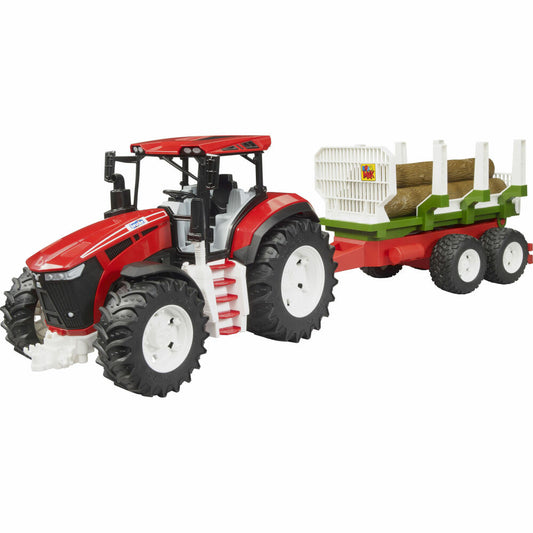 Bruder ROADMAX Traktor Rücke.hänger, Baumst., 3453