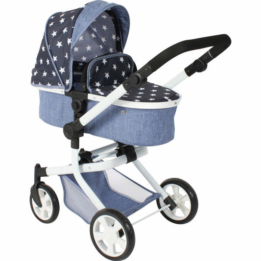 Bayer Chic Kombi-Puppenwagen MIKA Sternchen, navy, 595-51