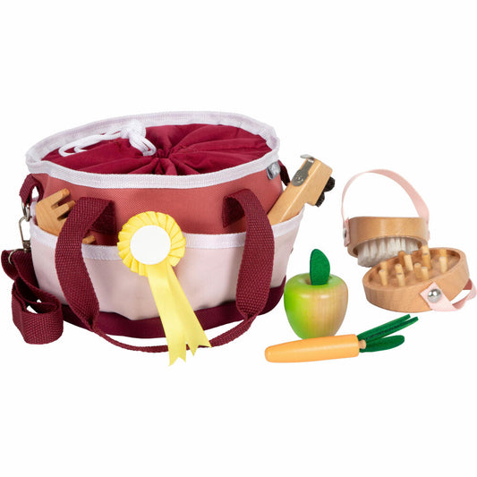 small foot Pferdepflegeset mit Tasche rot, 12705