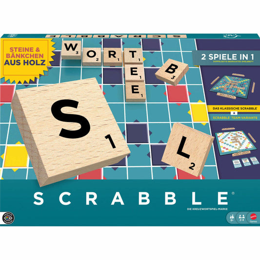 Scrabble Original Holz 2 in 1 (D), JGR62
