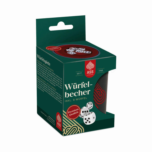 ASS Altenburger Premium Würfelbecher mit 6 Würfel, 10030902-0001