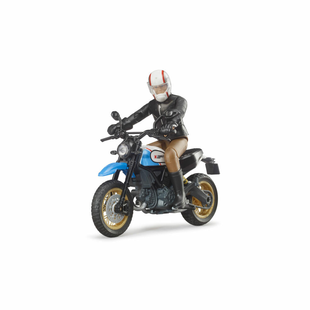 Bruder Leisure Scrambler Ducati Desert Sled, with Driver, Motorcycle, Model Vehicle, Model Vehicle, Toy, 63051