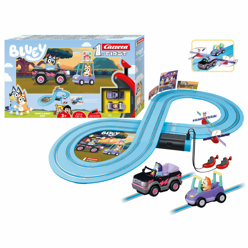 Carrera Autorennbahn Set First Bluey & Bingo Race, 1:50, 20063054