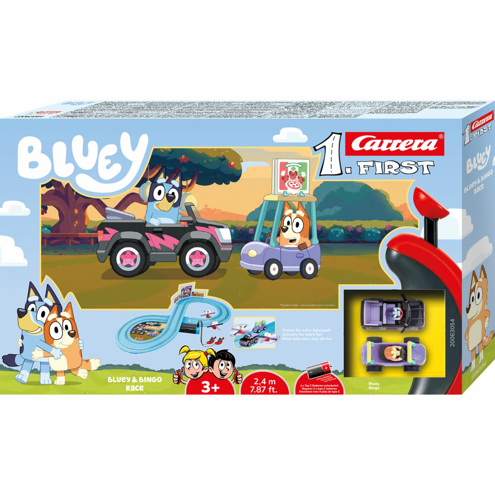 Carrera Autorennbahn Set First Bluey & Bingo Race, 1:50, 20063054
