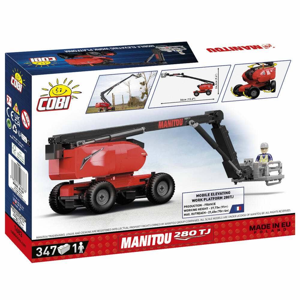 Cobi Klemmbaustein-Set Manitou 280 TJ Teleskoplader, 347 Teile, COBI-1683