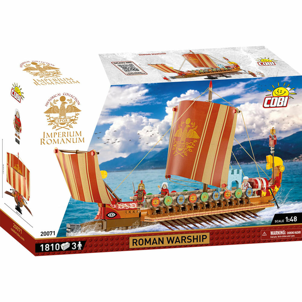 Cobi Klemmbaustein-Set Imperium Romanum - Römisches Kriegsschiff, 1810 Teile, COBI-20071