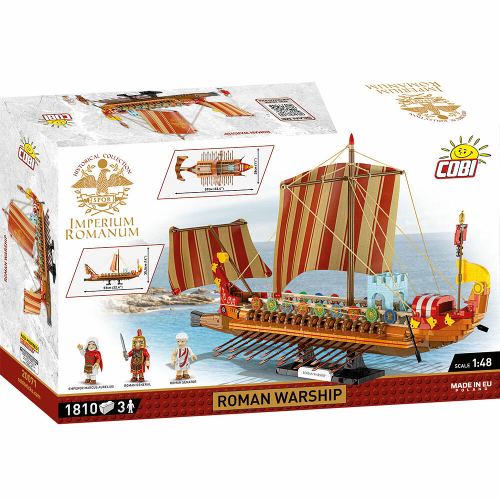 Cobi Klemmbaustein-Set Imperium Romanum - Römisches Kriegsschiff, 1810 Teile, COBI-20071