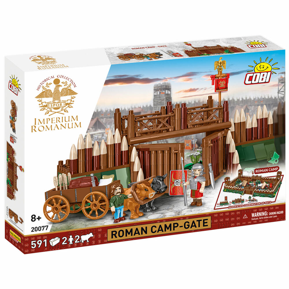 Cobi Klemmbaustein-Set Imperium Romanum - Römisches Lager-Tor, 591 Teile, COBI-20077