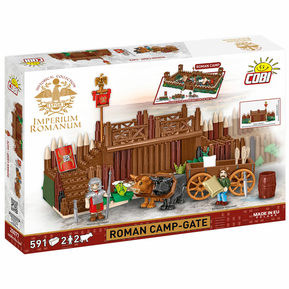 Cobi Klemmbaustein-Set Imperium Romanum - Römisches Lager-Tor, 591 Teile, COBI-20077