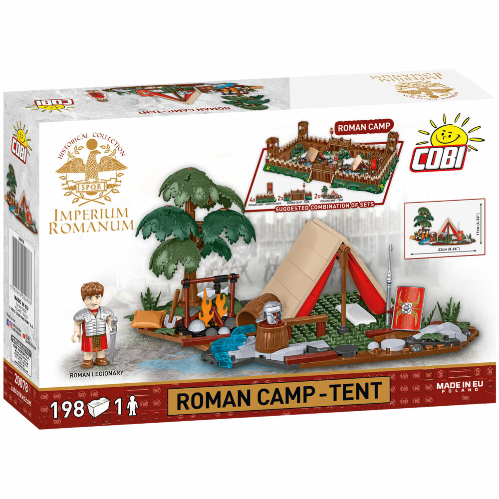 Cobi Klemmbaustein-Set Imperium Romanum - Zelt der römischen Legionäre, 198 Teile, COBI-20078
