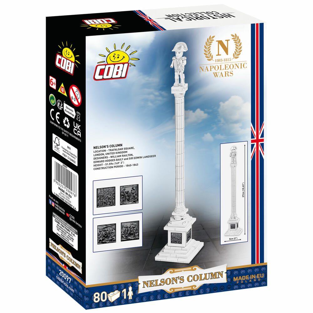 Cobi Klemmbaustein-Set Napoleonic Wars - Trafalgar-Säule, 80 Teile, COBI-20097