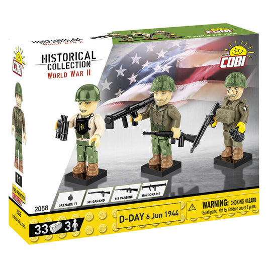 Cobi Klemmbaustein-Set D-Day 1944, Normandie, WW2, 33 Teile, COBI-2058