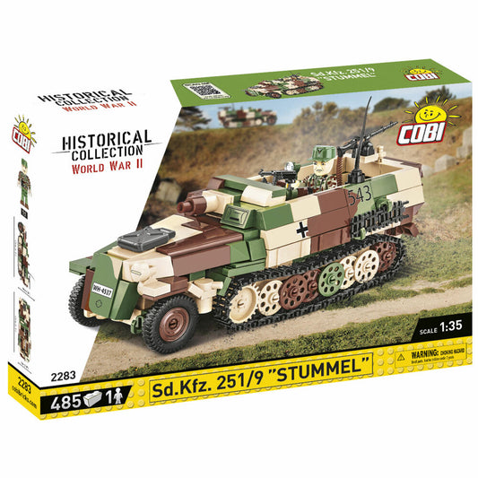 Cobi Klemmbaustein-Set Sd.Kfz. 251/9 Stummel, Wehrmacht, WW2, 485 Teile, COBI-2283