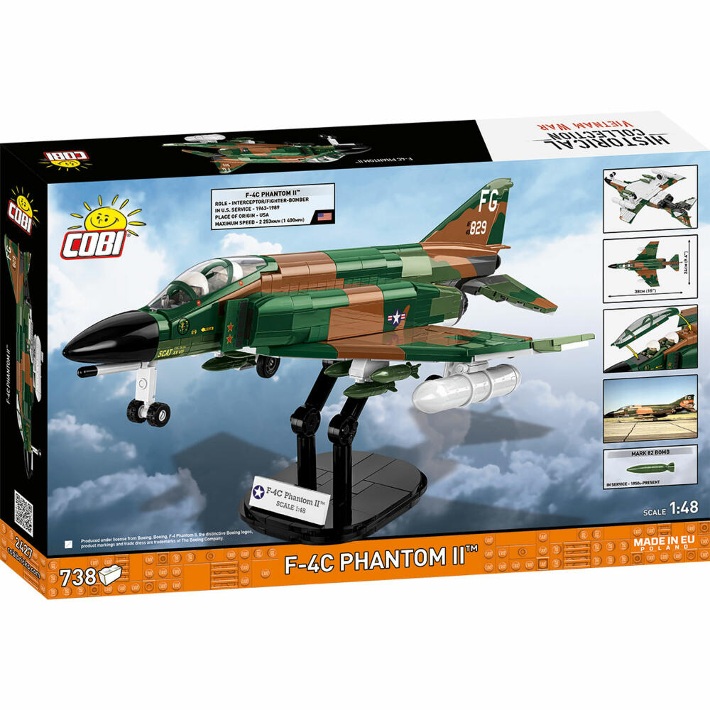 Cobi Klemmbaustein-Set F-4C Phantom II, Vietnam War, 738 Teile, COBI-2427
