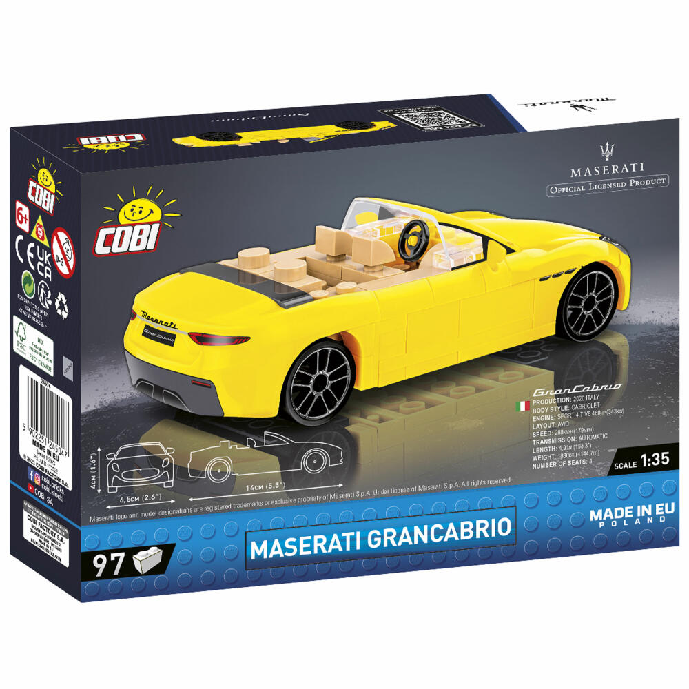 Cobi Klemmbaustein-Set Maserati GranCabrio, Auto, 97 Teile, COBI-24504
