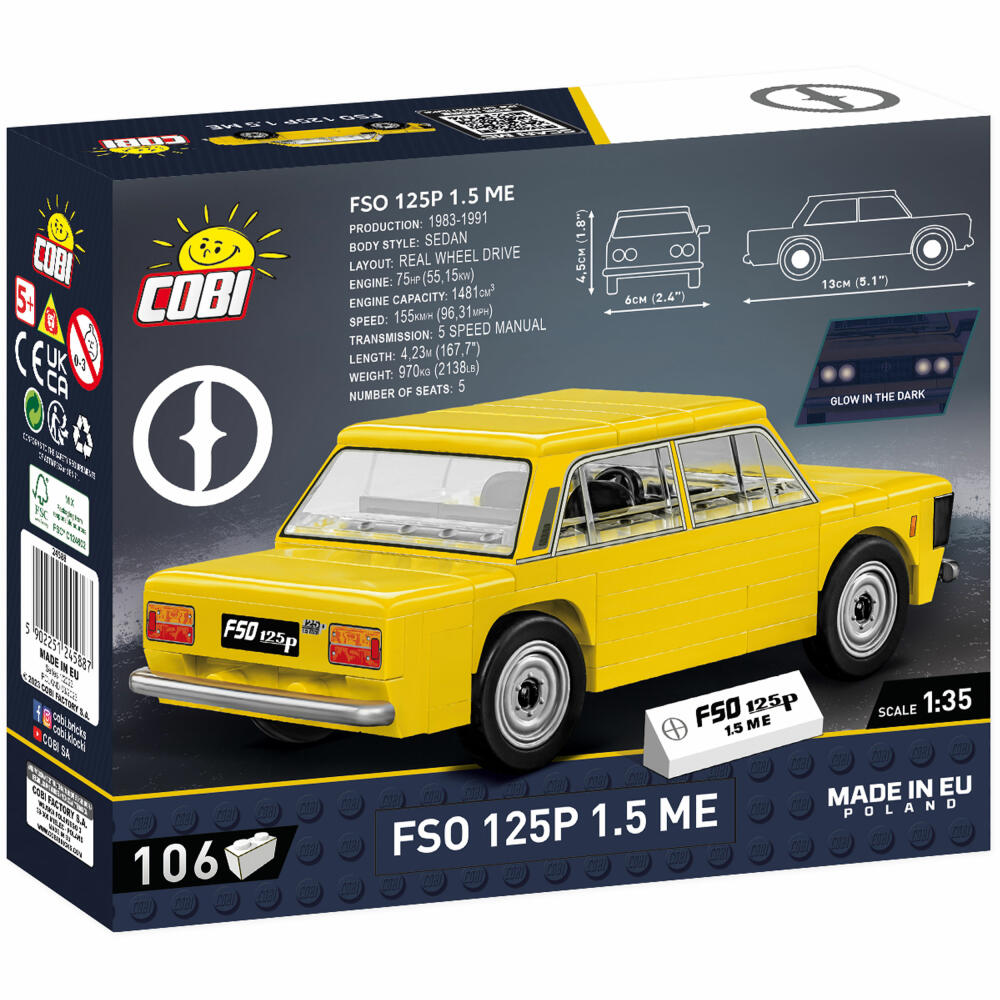 Cobi Klemmbaustein-Set FSO 125p 1.5 ME, Auto, 106 Teile, COBI-24588